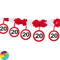 Girlanda iz papirja za 20 let Dolžina: 4m